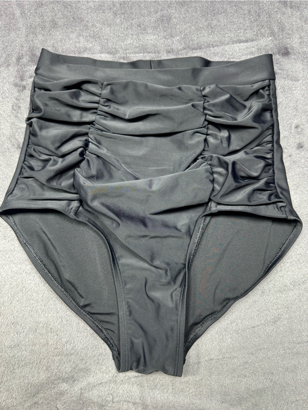 Shapermint Essentials black high waisted shaping swim bottoms